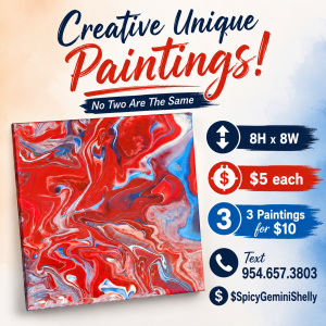Red, White & Blue Painting