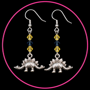 Stegosaurus Charm Earrings