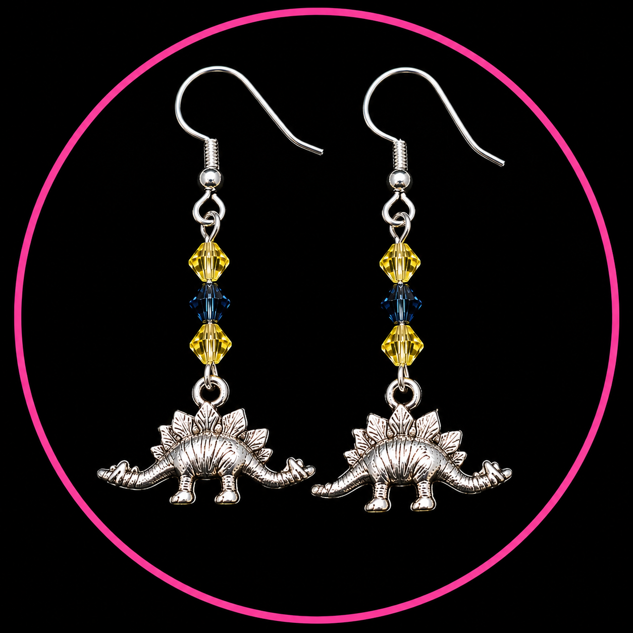 Stegosaurus Charm Earrings