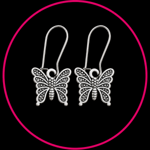 Filigree Butterfly Dangle Earrings