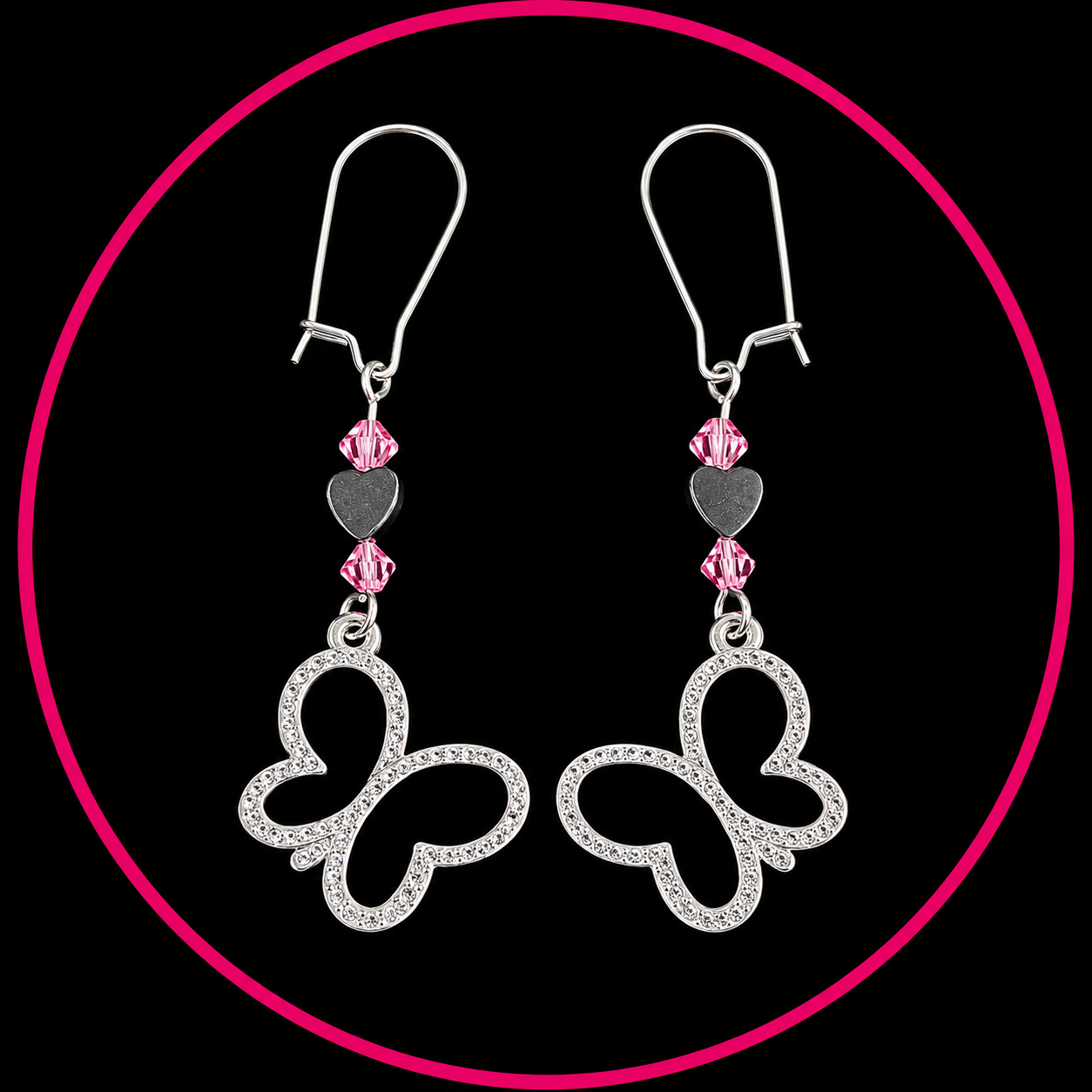 Pink & Black Butterflies