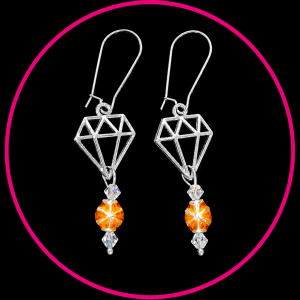 Sparkling Diamond Charm Earrings