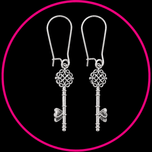 Vintage Skeleton Key Earrings