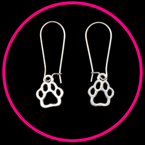 Paw Print Dangle Earrings