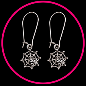 Spider Web Dangle Earrings