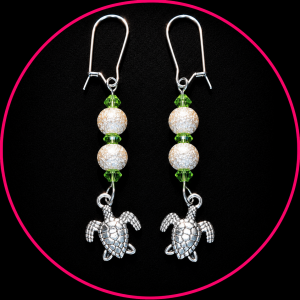 Sea Turtle Charm Earrings