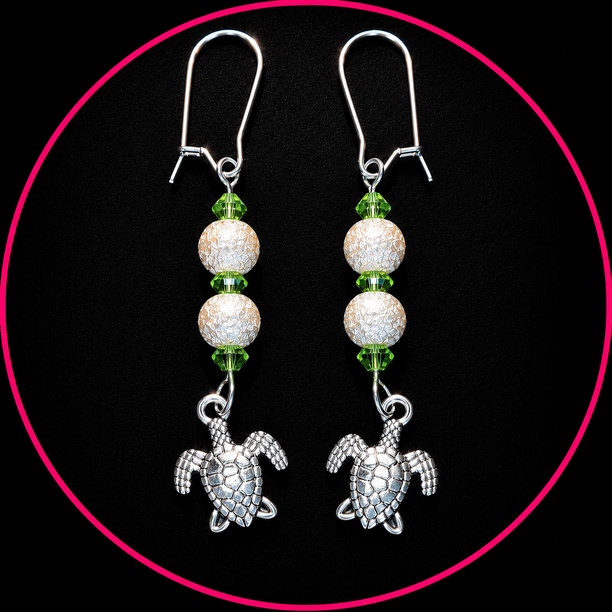 Sea Turtle Charm Earrings