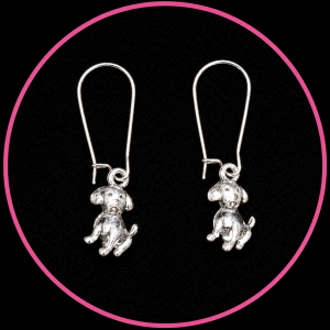 Puppy Dangle Earrings