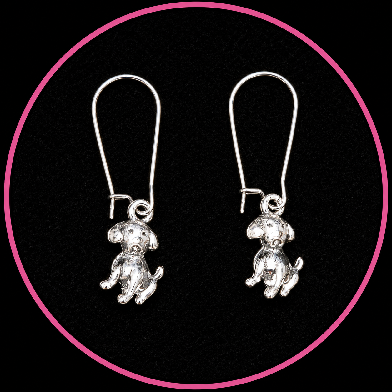 Puppy Dangle Earrings