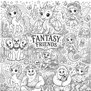 Trouble’s Coloring Club: Fantasy Friends