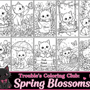 Trouble's Coloring Club: Spring Blossoms