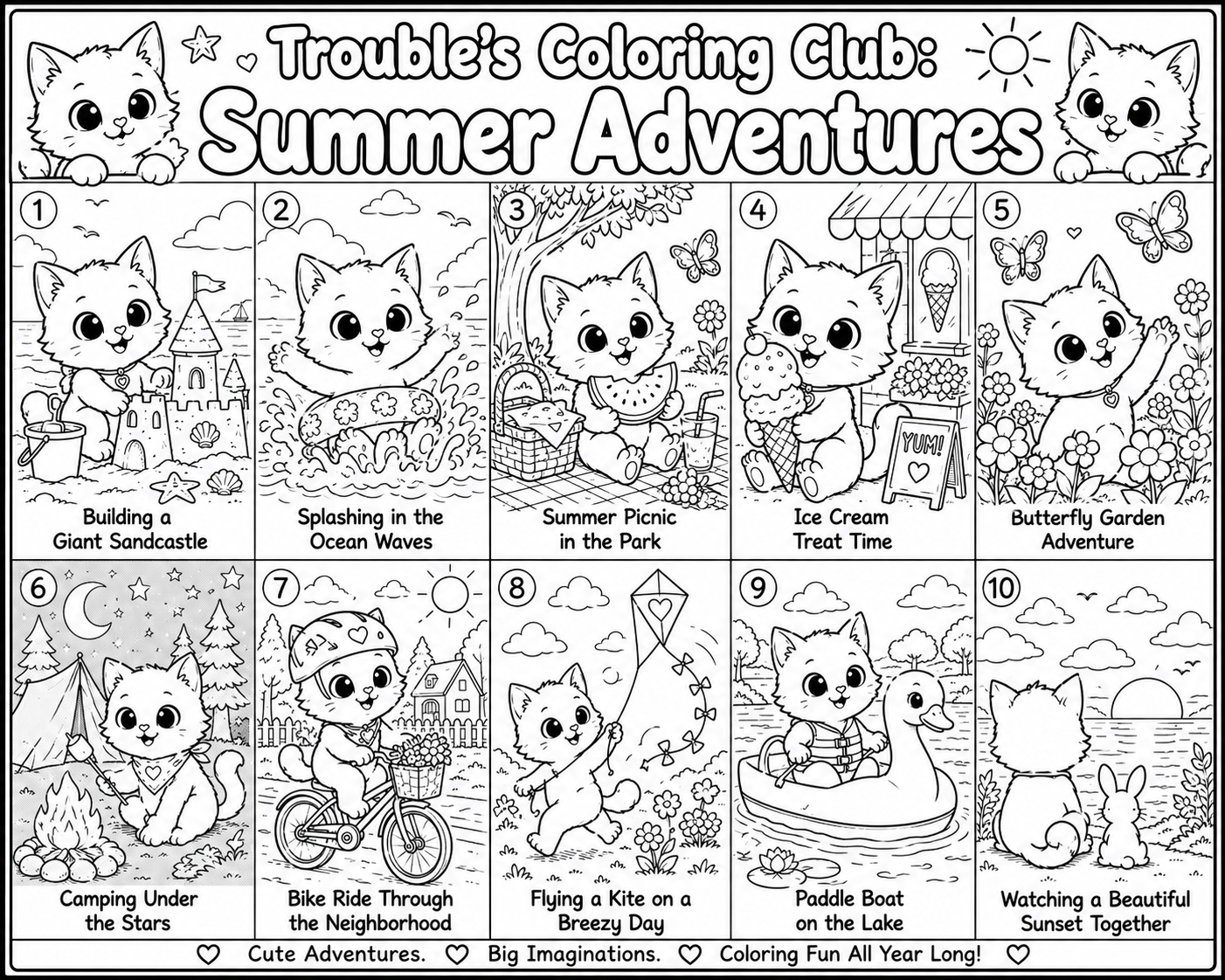 Trouble's Coloring Club: Summer Adventures