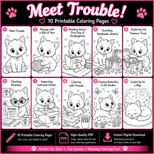 Trouble's Coloring Club: Meet Trouble